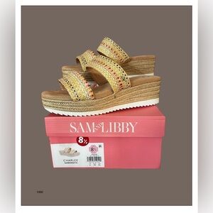 *new* Sam & Libby Women's Charlee Platform Double Band Espadrille Wedge Sandals